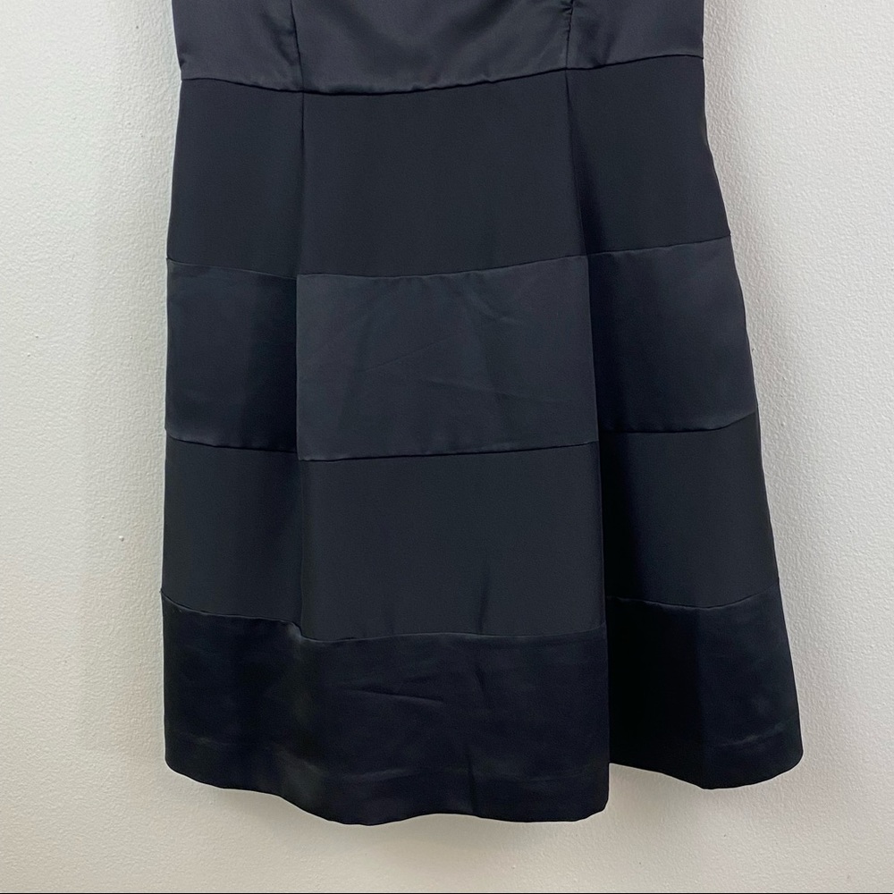 The Limited Black Satin Stripe Fit & Flare Dress - Picture 4 of 6